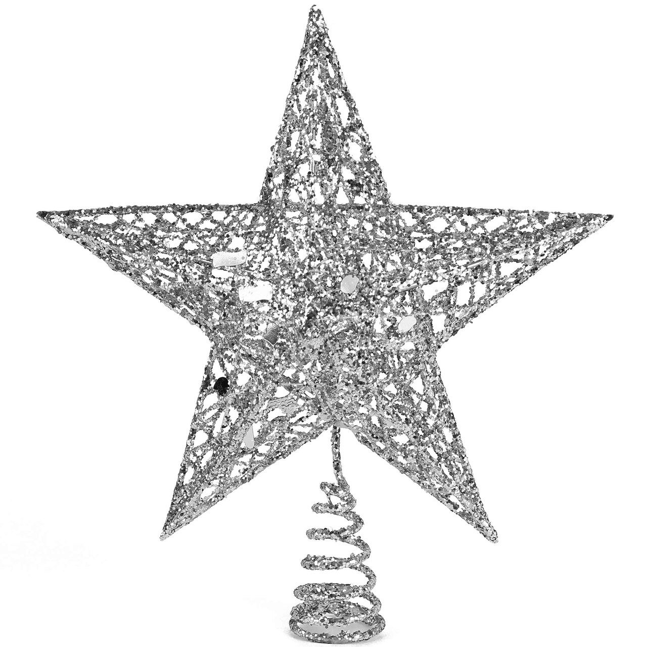 Ornativity Star Tree Topper - Christmas Glitter Star Ornament Treetop Decoration